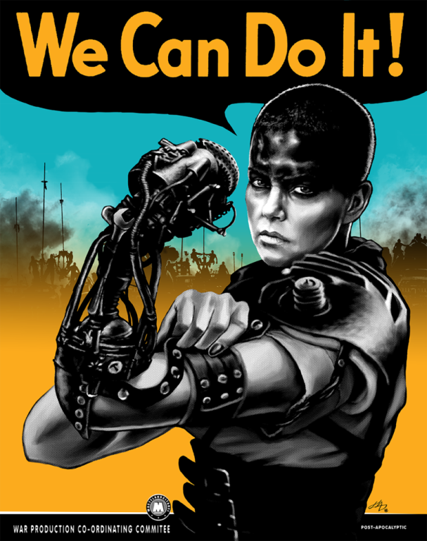 Fan art by Hugo Hugo of Furiosa from the third Mad Max movie.