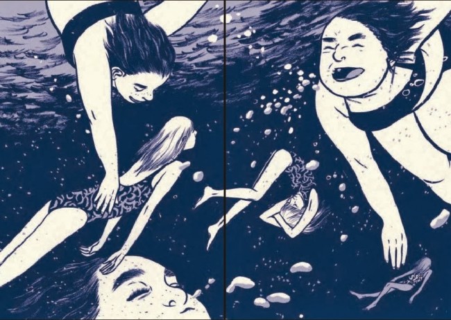 Spread from graphic novel This One Summer