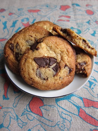 A photograph of a pile of the author's favourite chocolate chip cookies.