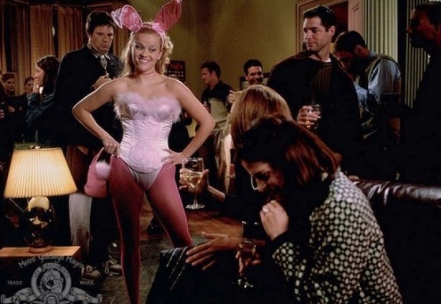 Elle Woods from Legally Blonde in bunny costume